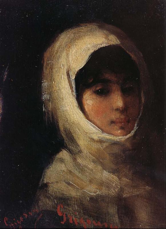 Nicolae Grigorescu Girl with White Veil